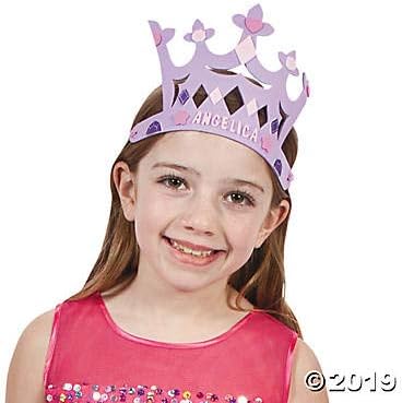 DIY Foam Princess Crown Kits - Makes 12 Tiara Crowns - Party Crafts and Activity Kits for Kids