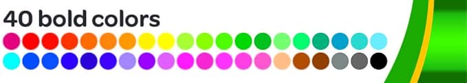 Crayola Ultra Clean Washable Markers (40ct), Coloring Markers for Kids, Coloring Book Marker Set, Gifts for Kids, Ages 3+