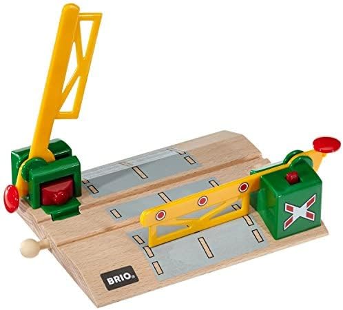 BRIO World 33750 - Magnetic Action Crossing | Interactive Wooden Toy Train Accessory | Enhances Hand-Eye Coordination | Compatible with All BRIO Train Sets | Ideal for Kids Ages 3 and Up