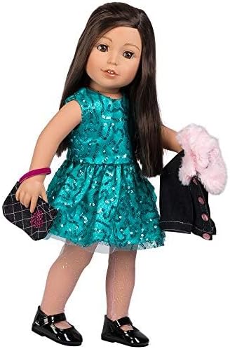 Adora Amazon Exclusive Amazing Girls Collection, 18” Realistic Doll with Changeable Outfit and Movable Soft Body, Birthday Gift for Kids and Toddlers Ages 6+ - Emma Sparkles