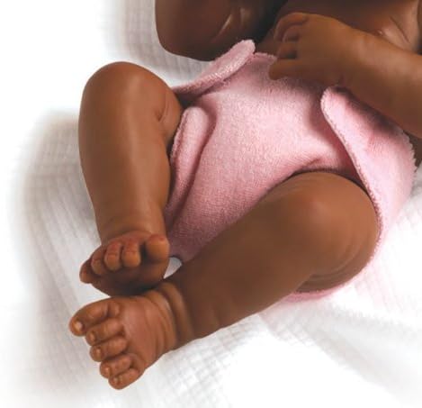 JC Toys - La Newborn First Day African American| Anatomically Correct Real Girl Baby Doll | 14" All-Vinyl | Made in Spain | Designed by Berenguer | Ages 2+ , Pink