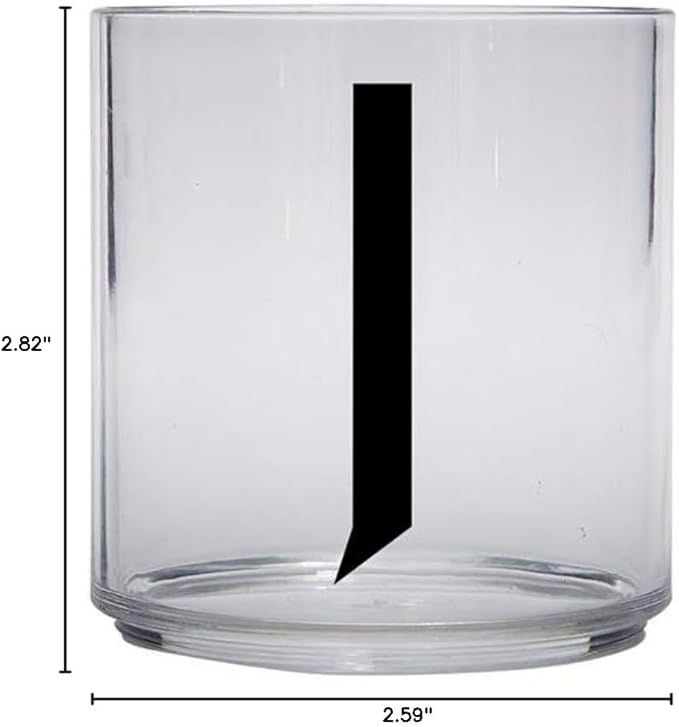 Design Letters Tritan Dinnerware Cups for Kids A-Z 6 Oz| Kids Glass Designed in Denmark for Baby feeding | Toddler Cup for Drinking | Unbreakable Tableware for Baby|Stackable Tumbler Cup BPA/BPS Free