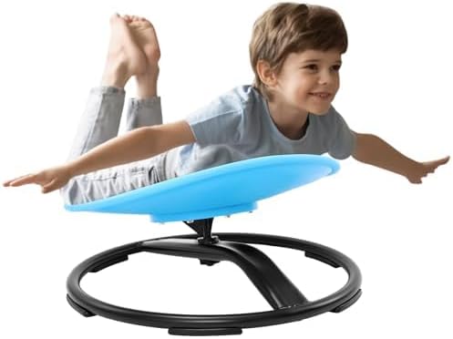 Zhenx Spinning Chair for Kids, Autism Kids Swivel Chair, Kids Sensory Chair, Spinning Chair for Autistic Kids & ADHD Children, Sit and Spin Training Body Coordination (Blue)
