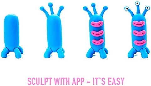 Fat Brain Toys Hey Clay Aliens, Air Dry Clay Kit with Interactive App for Kids & Tweens, Modeling Clay and Crafts Set
