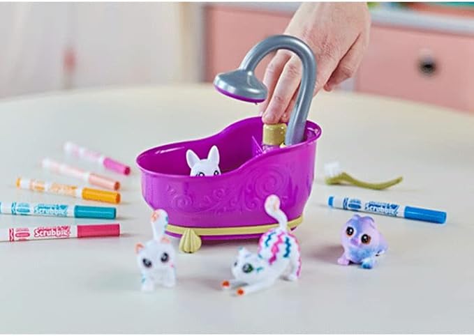 Crayola Scribble Scrubbie Pets Tub Set, Washable Pet Care Toy, Reusable Animal Toys for Girls & Boys, Gifts for Kids, Ages 3, 4, 5