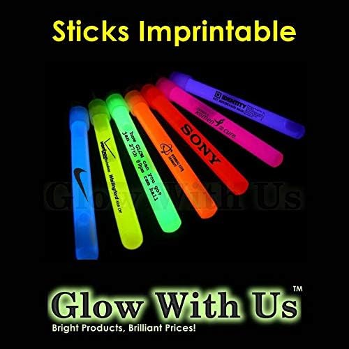 Glow Sticks Bulk Wholesale, 500 4” Orange Glow Stick Light Sticks. Bright Color, Kids Love Them! Glow 8-12 Hrs, 2-Year Shelf Life, Sturdy Packaging, GlowWithUs Brand…