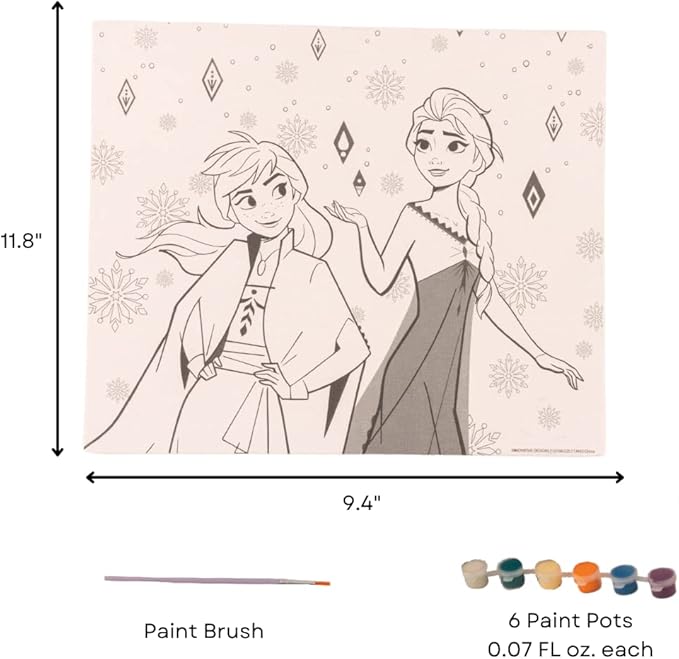 Disney Frozen Creative Coloring Canvas Painting and Activity Set for Kids, 1000+ pcs