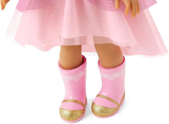 American Girl WellieWishers 14.5-inch Ashlyn Doll with Pink Leotard, Glitter Skirt, Headband, and Boots, For Ages 4+