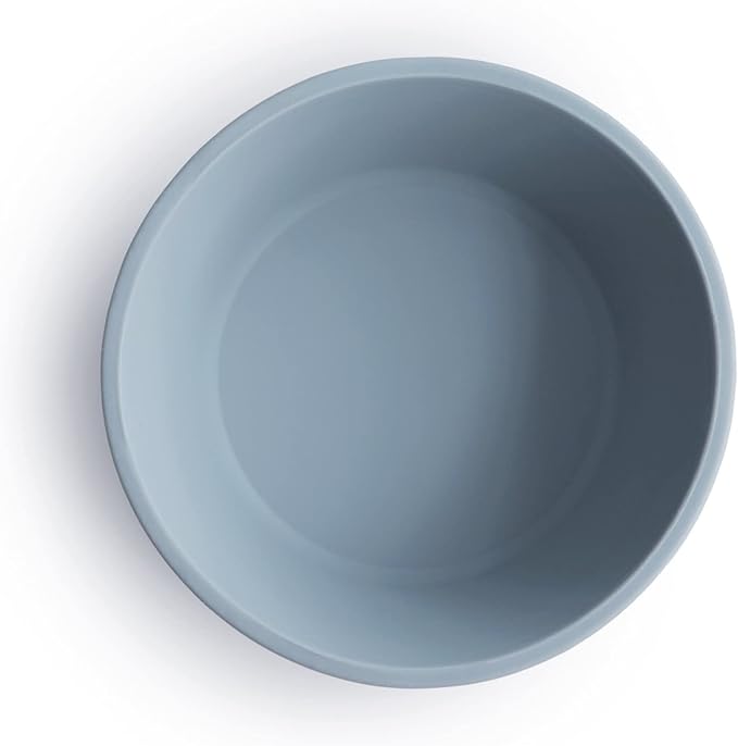mushie Silicone Suction Bowl | BPA-Free Non-Slip Design (Powder Blue)