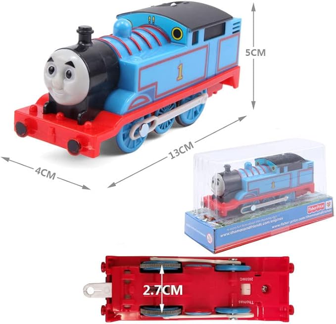 wltk Motorized Blue TH-OMAS Train Engine Toy Set, Battery-Powered Train’s Friend Toy Set ，Toddlers Train Toys for Age 3 4 5 6 7 8 Kids Boys Girls