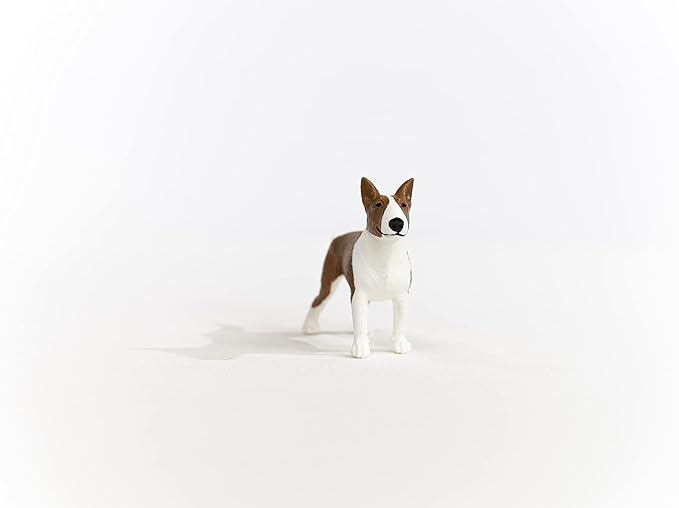 Schleich Farm World, Cute and Realistic Dog Toy Animals for Boys and Girls, Bull Terrier Dog Figurine, Ages 3+