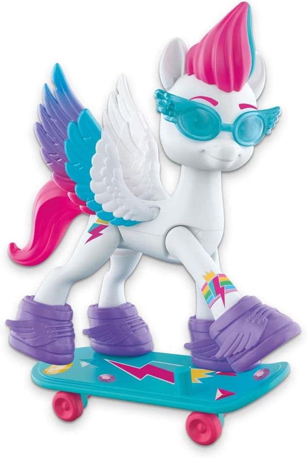 My Little Pony: A New Generation Movie Crystal Adventure Zipp Storm - 3-Inch White Pony Toy with Surprise Accessories, Friendship Bracelet