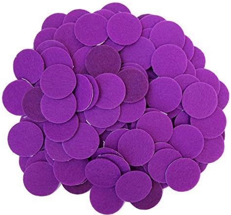 Playfully Ever After Purple Felt Circle Stickers (1 inch - 100pc)