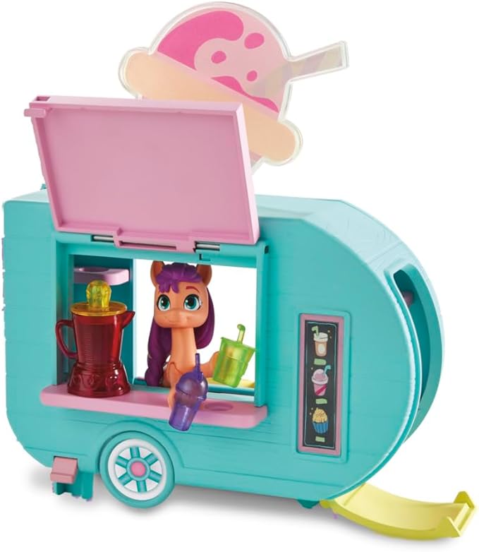 My Little Pony Playset Sunny Starscout Smoothie Truck Set, Hoof to Heart Pony Doll, Toys for Girls and Boys 5 Years Old+