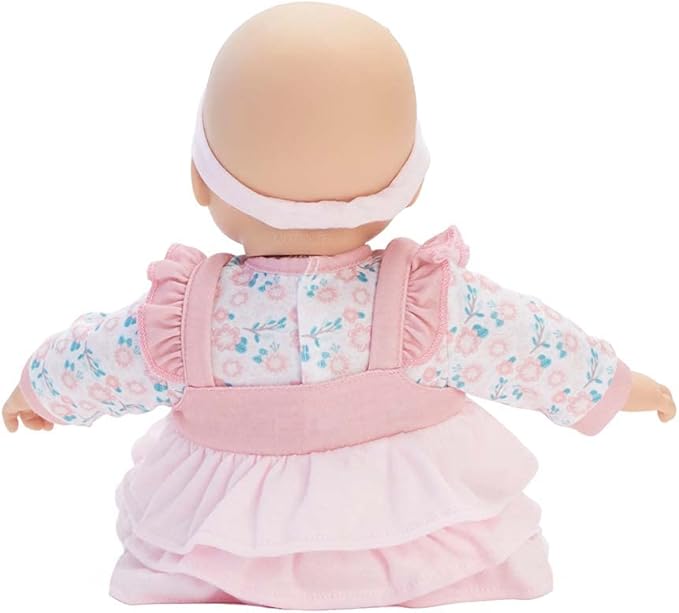 Madame Alexander 14-Inch Baby Cuddles Doll with Bottle, Pink Floral, Light Skin Tone