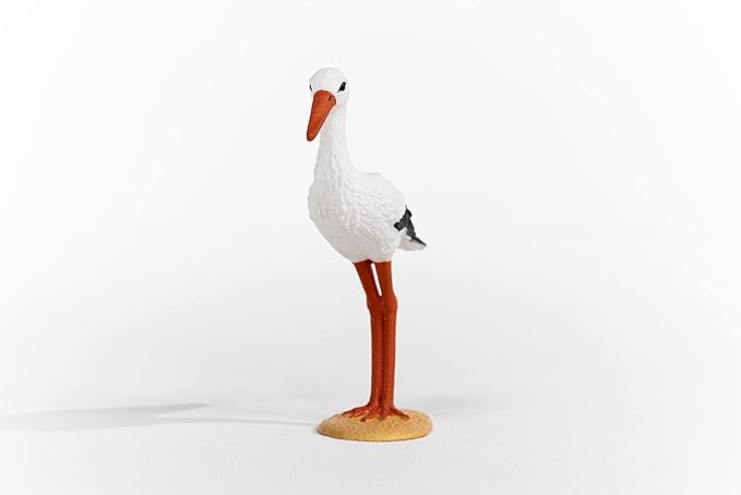 Schleich Farm World, Realistic Bird Animal Toys for Boys and Girls 3 and Above, Stork Toy Figurine, Ages 3+