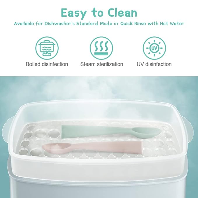 Vicloon Silicone Baby Feeding Spoons, 4 PCS Baby Spoons, First Stage Feeding Spoons for Infants, Silicone Baby Spoons Ultra-Durable & Chewproof, Silicone Feeding Spoons Dishwasher Safe,Baby Utensils