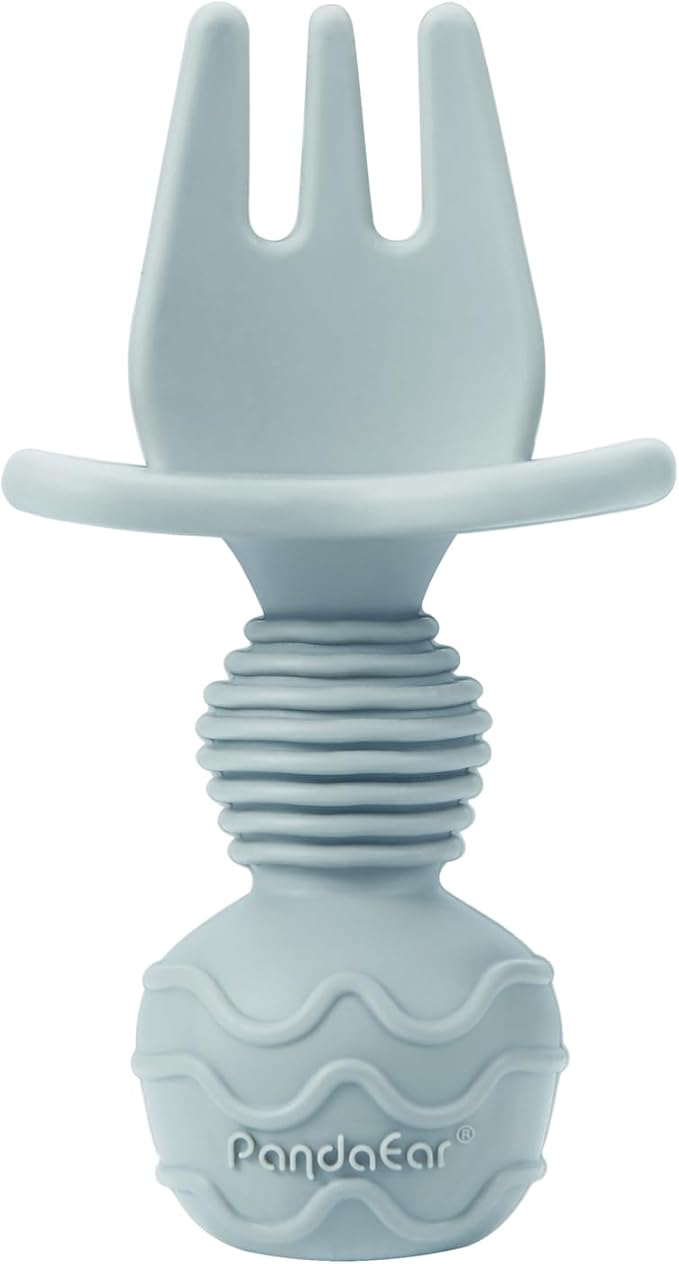 PandaEar 6 Pack Silicone Baby Spoons Self Feeding| Infant Spoons First Stage| Baby Utensils 6-12 Months| Toddler Baby Feeding Spoon | Baby Eating Essentials| Baby Led Weaning Supplies, Onesize