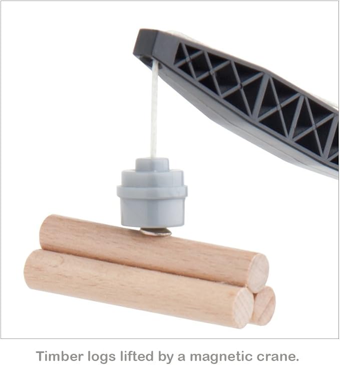 Orbrium Toys 5 Cargo Train Car Set for Wooden Railway Fits Thomas The Tank Engine Chuggington Brio