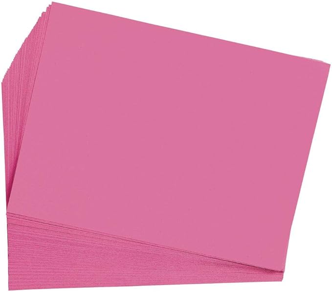 Construction Paper,Hot Pink,12 inches x 18 inches,50 Sheets, Heavyweight Construction Paper, Crafts,Art,Kids Art,Painting, Coloring,Drawing,Creating,Arts and Crafts,Paper,Art Project,All