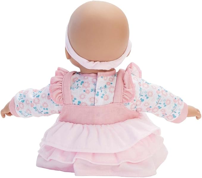 Madame Alexander 14-Inch Baby Cuddles Doll with Bottle, Pink Floral, Medium Skin Tone