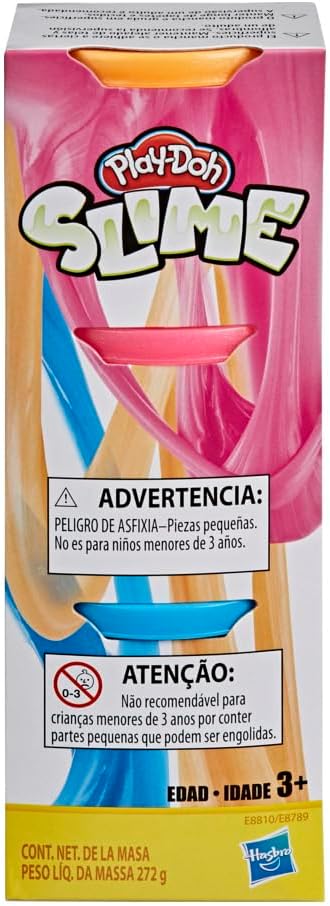 Play-Doh Brand Slime 3 Pack of Non-Toxic Slime - Blue, Metallic Orange, & Metallic Pink
