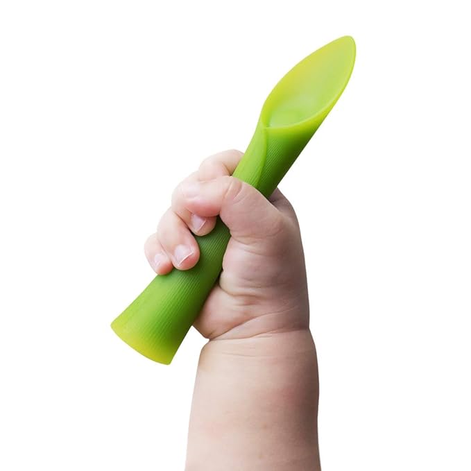 Olababy 100% Silicone Soft-Tip Training Spoon for Baby Led Weaning 2pack