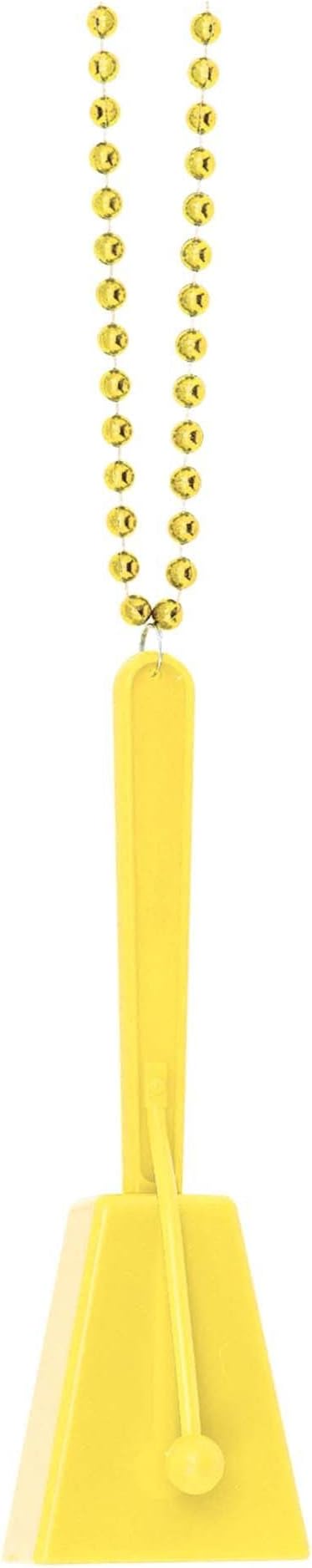 Yellow Clacker Plastic Necklace - 36" (Pack Of 1) - Ideal For Parties & Events
