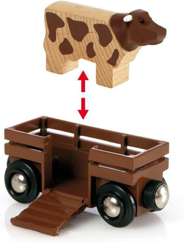 BRIO 33719 Farm Railway Playset – Interactive Toy Train Set for Kids | FSC-Certified Wood | Expandable Tracks | Promotes Skill Development