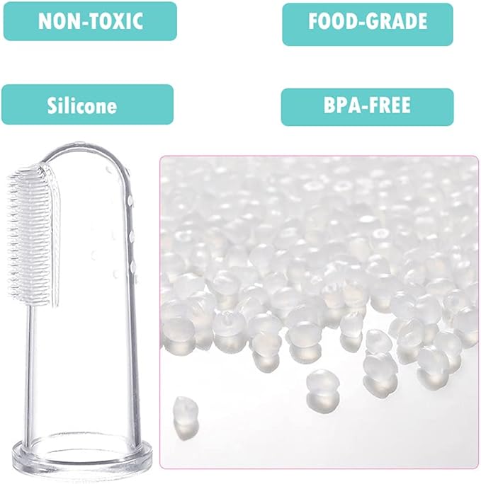 Jochebed Baby Finger Toothbrush for Training Teething - Infant & Toddles & Lids Teeth Brush Soft Babies Toothbrushes Oral Cleaning Massager to Train Your Child Healthy Oral Habits -3 PCS