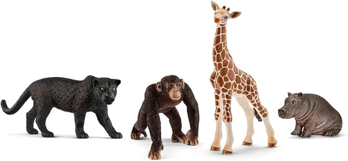 Schleich Wild Life, 4-Piece Animal Toy Set, Safari Animal Toys for Boys and Girls Ages 3+