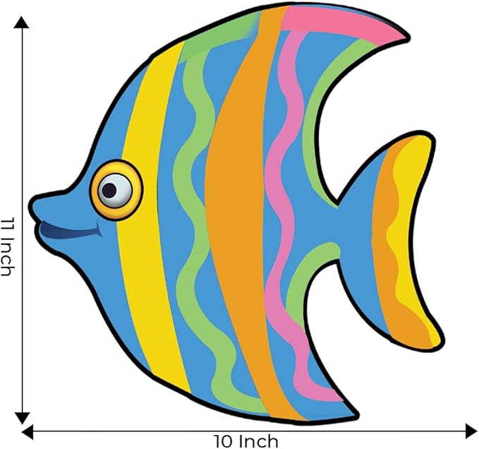 Toykraft Toddler Craft Kit, Peel and Stick Sequin Art Kit for Toddlers, Art and Craft Kit for Kids 3 to 5 Year Olds, Gift for Boys Girls - Sequin Pictures Fish