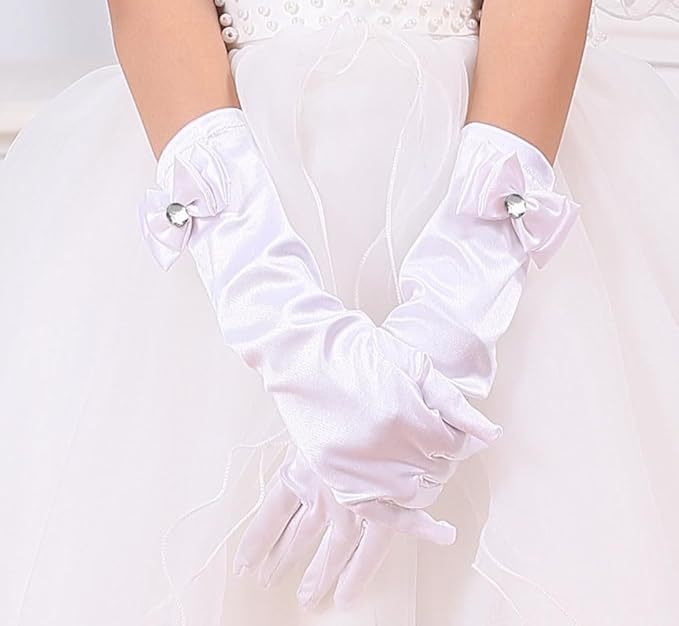 Princess Peach Costume Dress up Accessories for Girls Peach Gloves Tiara Crown Wand Brooch Earrings Halloween Cosplay Accessories Christmas Gifts Set (White Peach)