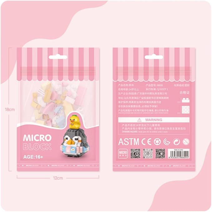 Aetheria Mini Blocks Penguin Building Animal Set 170 Pieces Creative Home Decor Building Toy Bricks for Kids or Adult Advent Calendar 2024