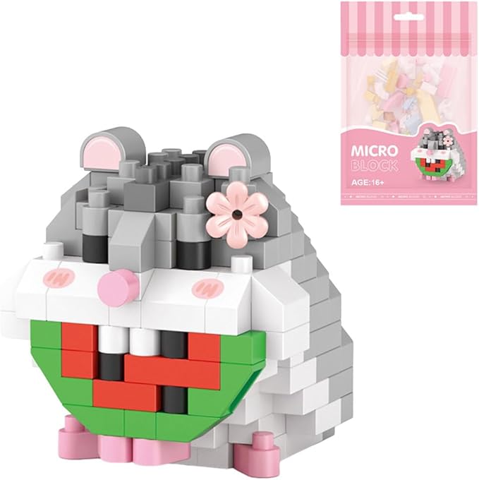 Aetheria Mini Blocks Hamster Building Animal Set 170 Pieces Creative Home Decor Building Toy Bricks for Kids or Adult Advent Calendar 2024