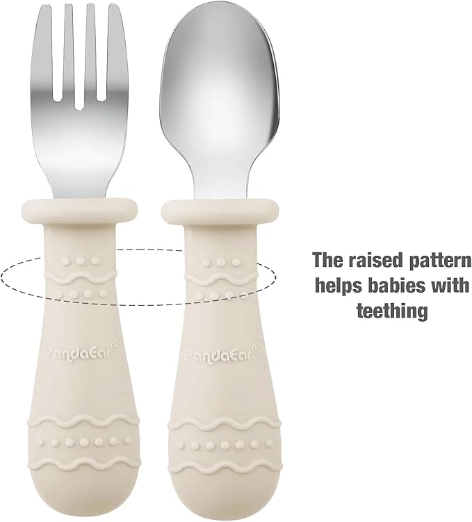 PandaEar 9 PCS Toddler Plates and Utensils Set, 3 Pack Suction Plates for Toddler with 3 Spoons 3 Forks, Silicone Baby Feeding Set, Toddler Dinnerware Eating Essentials