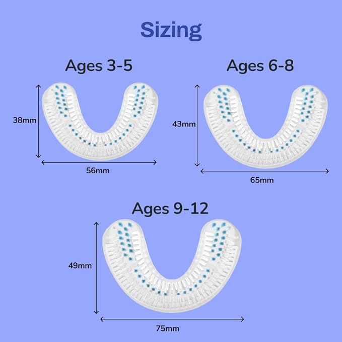 autobrush Kids U Shaped Electric Toothbrush, ADA Accepted, Sonic Pro with Unique 360° Nylon Bristles 3 Cleaning Modes,Whitening LED-Lights,Plays Music (Double-Sided),Ages 3-5, Lion