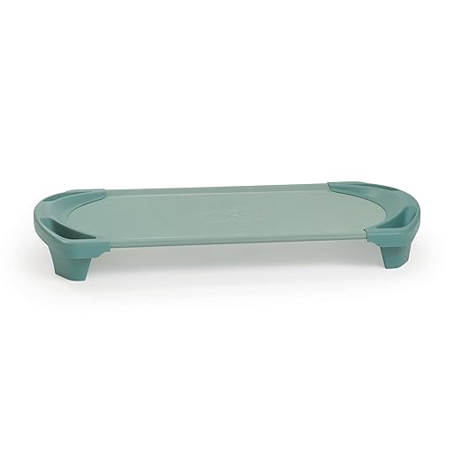 Angeles SpaceLine Cot Toddler Size, Teal, AFB5731GN, Nursery, Daycare and Preschool Portable Nap Cot, Kids Indoor Classroom Sleeping and Rest Cots