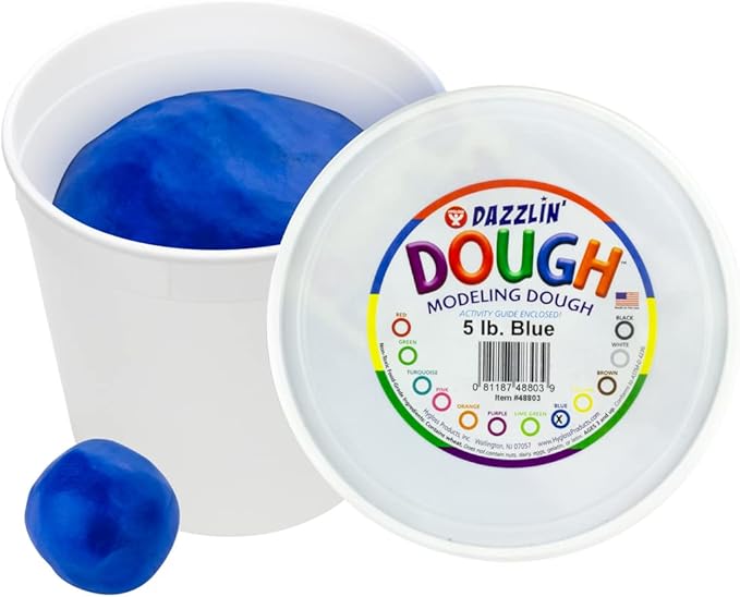 Hygloss Play Modeling Dough - Blue Dough Unscented - Safe & Non-Toxic for Kids Arts & Crafts - Party Favors - Classroom Supplies - 5lb