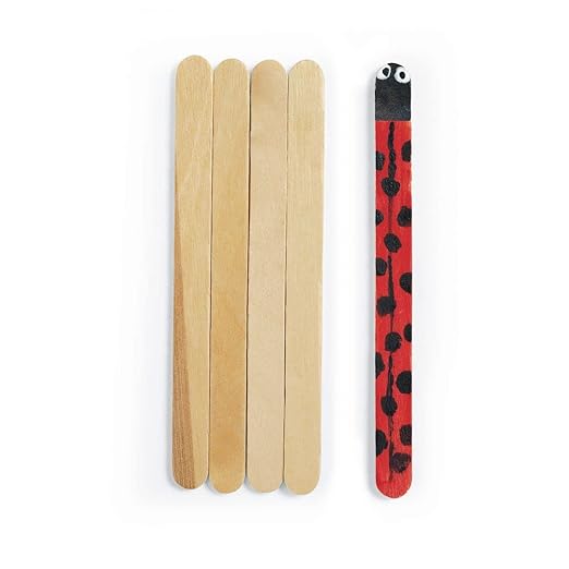 Colorations Regular Natural Wood Craft Sticks, Popsicle Sticks, 1000 Pieces, All Natural, 4 inches x 3/8 inch, Arts & Crafts, STEM, STEAM, Bulk Pack