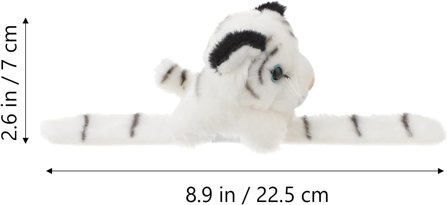 LUOZZY Tiger Slap Bracelet Animal Slap Band for Stuffed Tiger Bracelet Jungle Themed Kids Birthday Party Supplies (White Tiger)