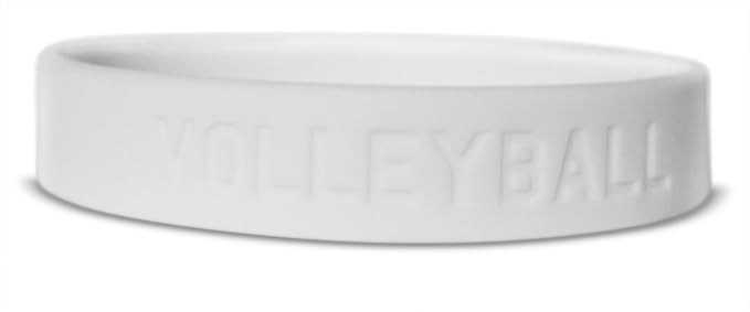 Novel Merk 12-Piece Volleyball White Party Favor School Carnival Prize Sports Silicone Wristband Bracelet