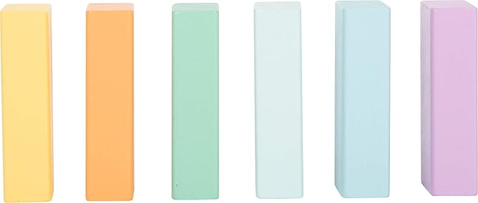 Small Foot- 50 Pastel Wooden Building Block Playset- Stacking Toys for Boys and Girls Ages 12+ Months-Montessori-Perfect for Birthdays and Holidays