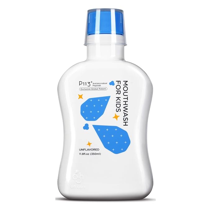 Kids mouthwash, Alcohol Fluoride Free Mouthwash for Kids, Natural P113+, Original Flavor, 11.08 fl oz