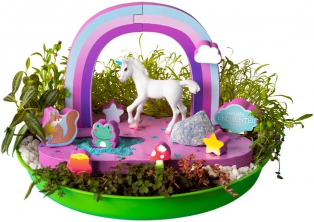 Craft-tastic Enchanted Garden - DIY Nature Craft Kit - Outdoor and Indoor - Grow and Play - Comes with Unicorn, Seeds, and Garden Decorations - Ages 4+ with Help