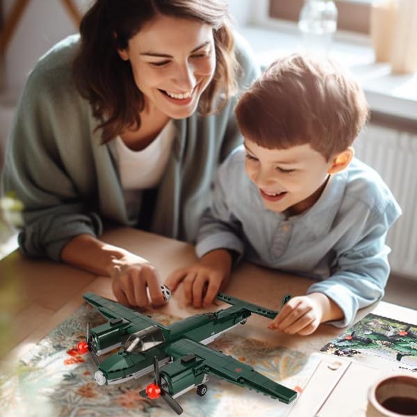 TOY PLAYER TU-2 Bomber Aircraft Building Set - Compatible with LEG0 ww2, Military Airplanes Model, Gift for Boys Age 6 7 8 9 10 11 12 and WW2 Military SetCollectors & Enthusiasts