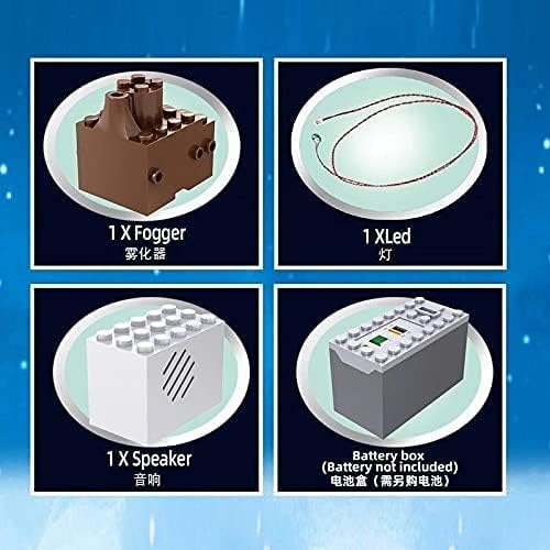 General Jim's Winter Theme Christmas City Building Blocks Set - Musical Christmas Bricks House with Lights - Great Family Build or for Teens and Adults