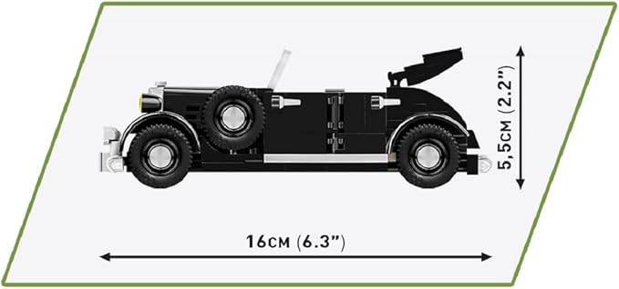 Cobi toys 244 Pcs Hc WWII /2261/ De Gaulee'S 1936 Horch 830 Bl