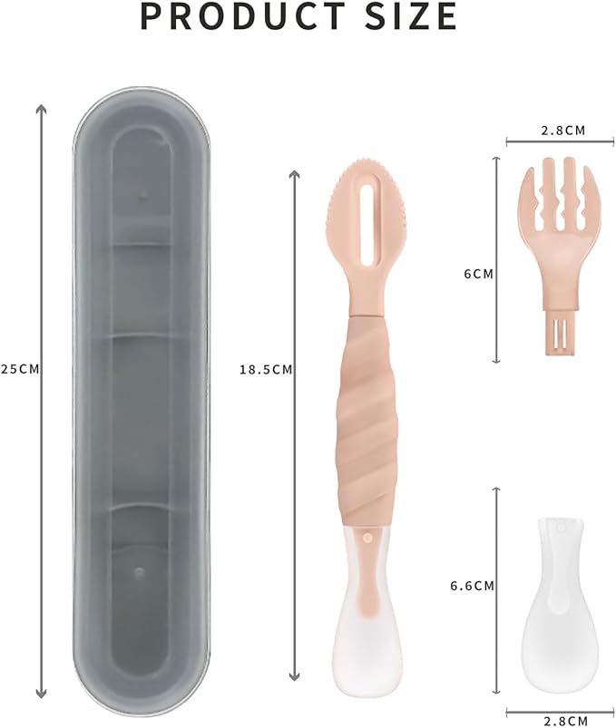 Baby Silicone Food Spoon (Rose pink)