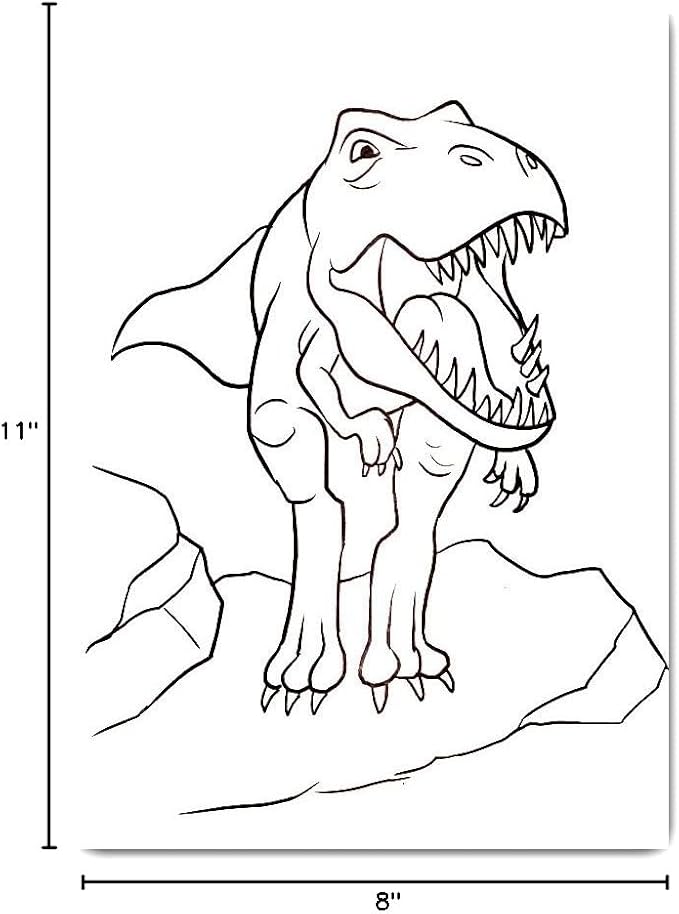 Dinosaur Coloring Book Super Set Kids Toddler - 2 Books and Over 50 Dinosaur Stickers